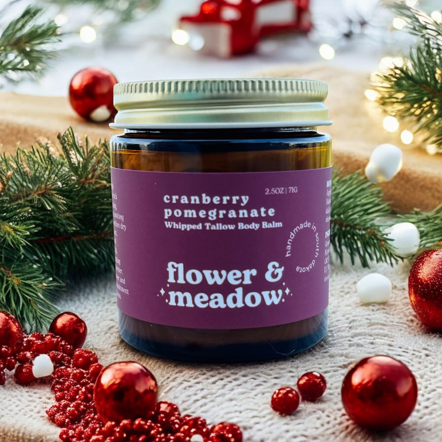 Cranberry Pomegranate Whipped Tallow Body Balm