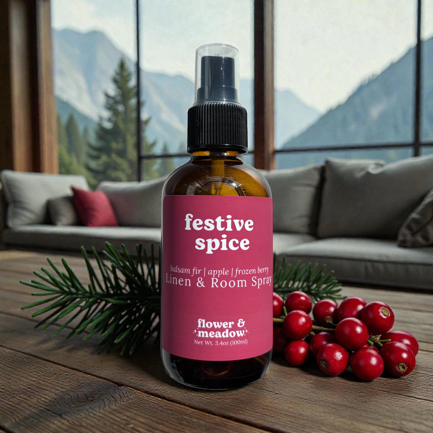 Festive Spice Cinnamon Clove Room and Linen Spray