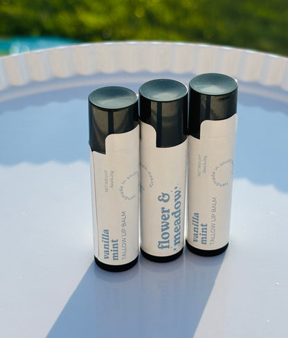 Vanilla Mint Tallow Lip Butter for Hydration