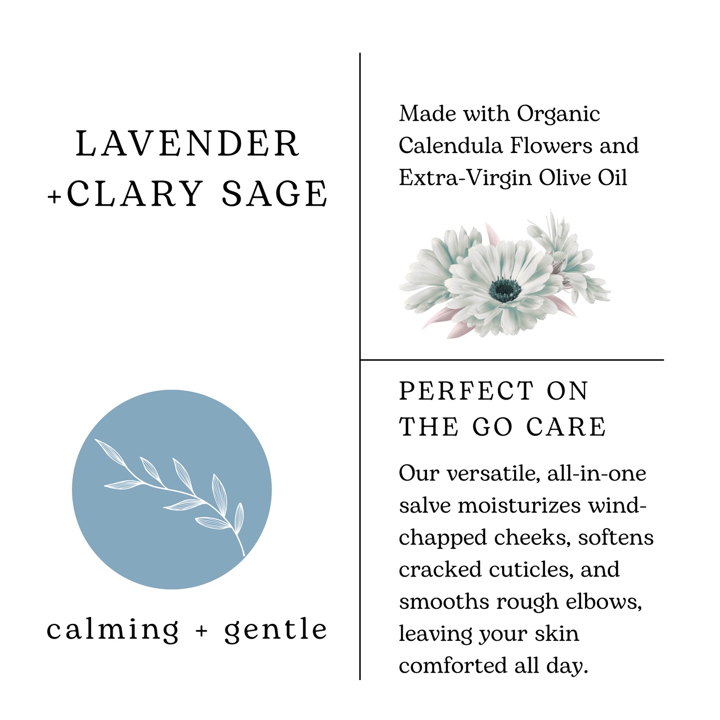 Organic Calendula Healing Balm made with Clary Sage