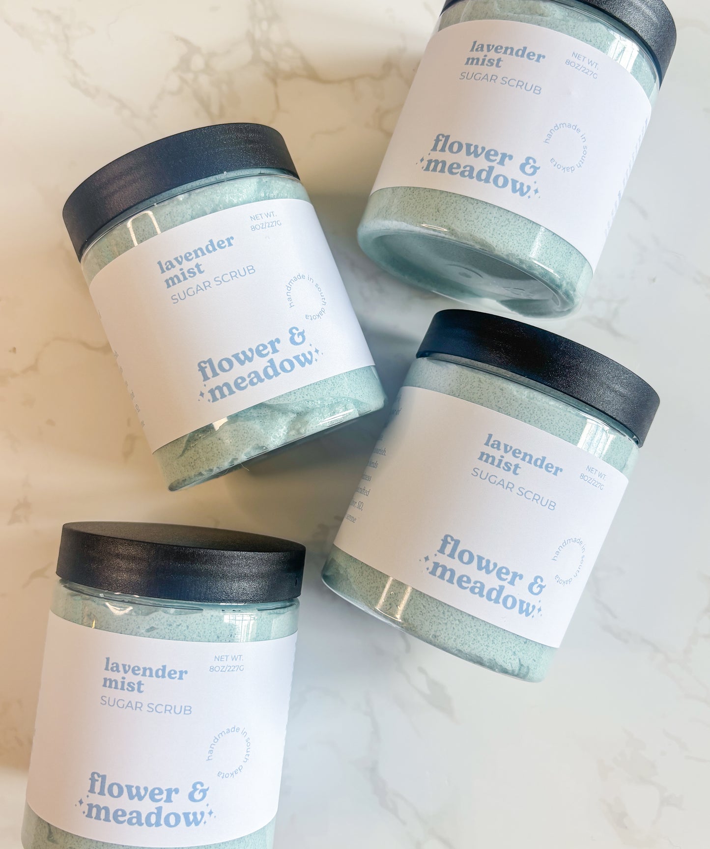 Natural Lavender Eucalyptus Sugar Scrub with Tallow & Cambrian Blue Clay