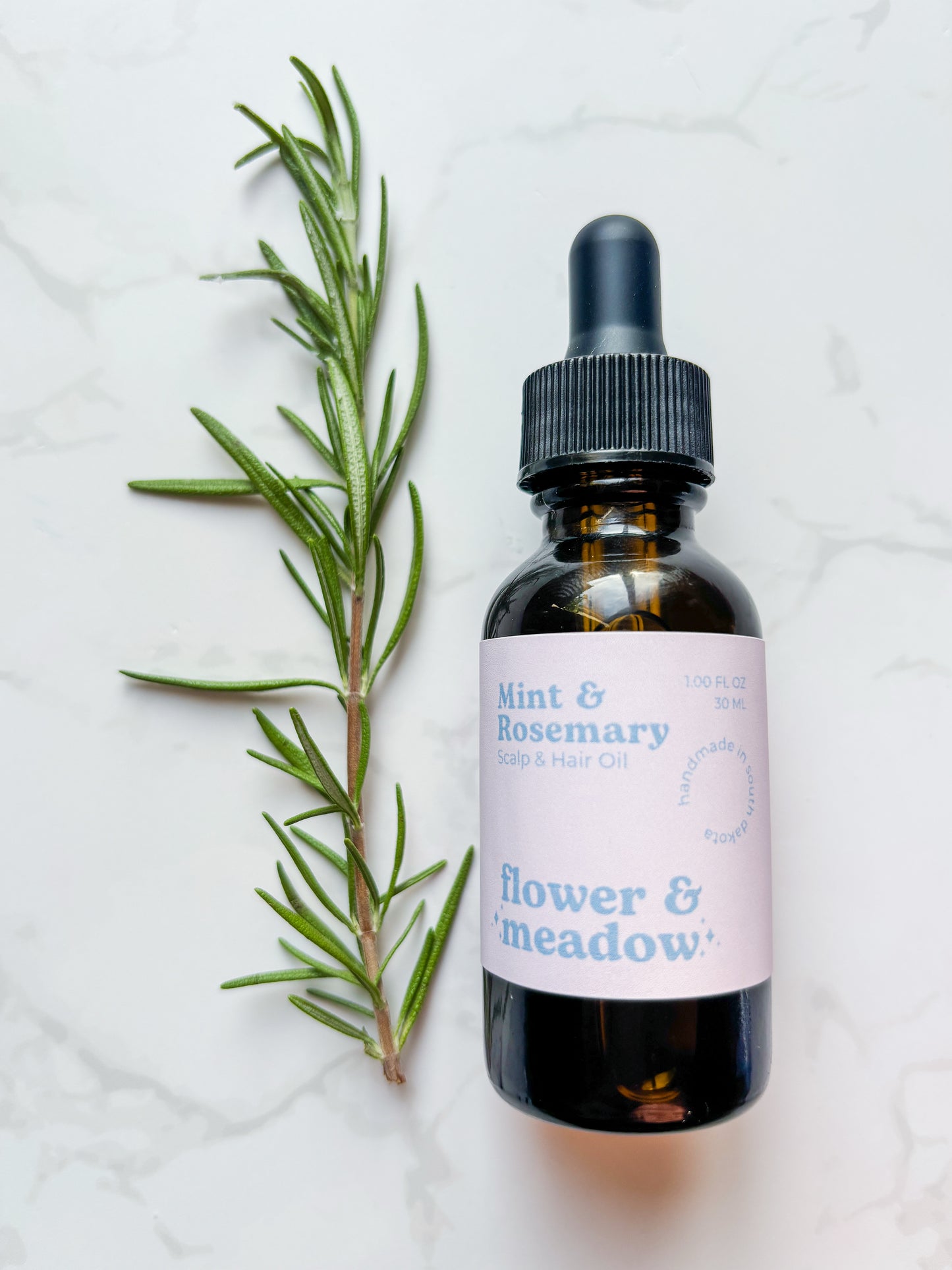Mint & Rosemary Hair Oil, Scalp Health and Hair Growth Serum