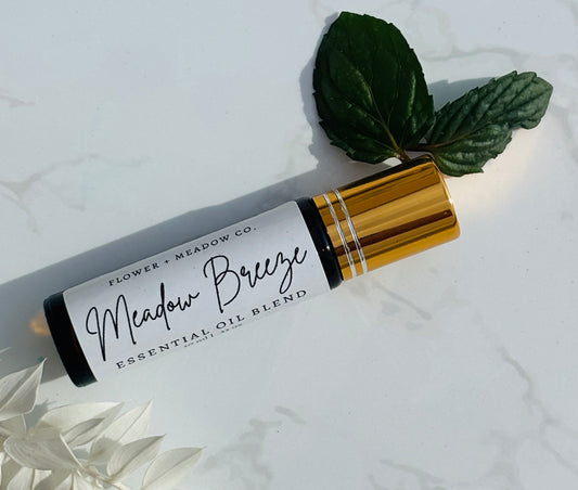 Meadow Breeze Allergy and Breathe Support Roller- Lavender, Lemon and Peppermint