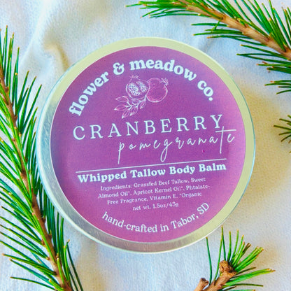 Cranberry Pomegranate Whipped Tallow Body Balm