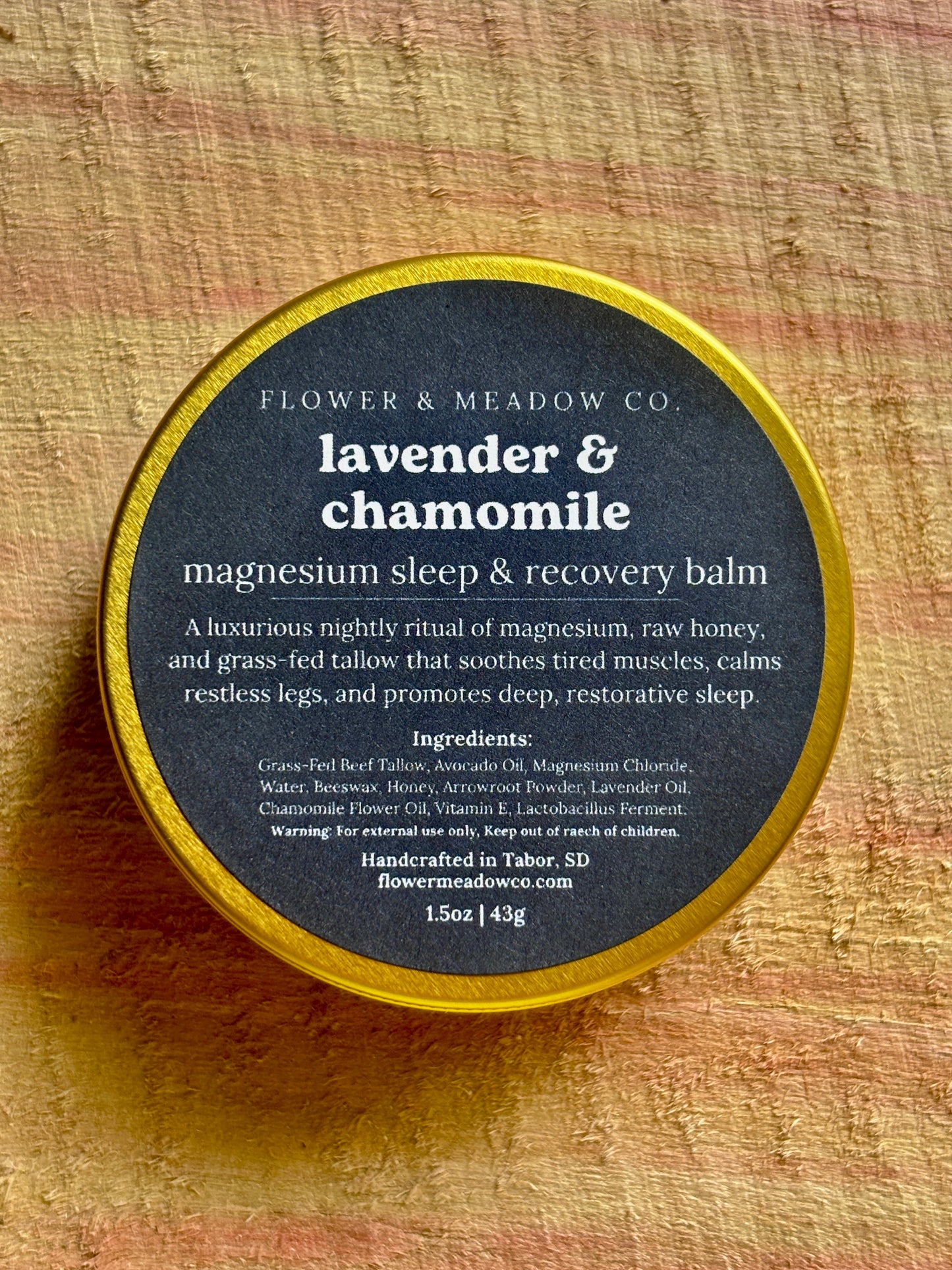 Lavender Magnesium Sleep Balm with Honey & Grassfed Tallow