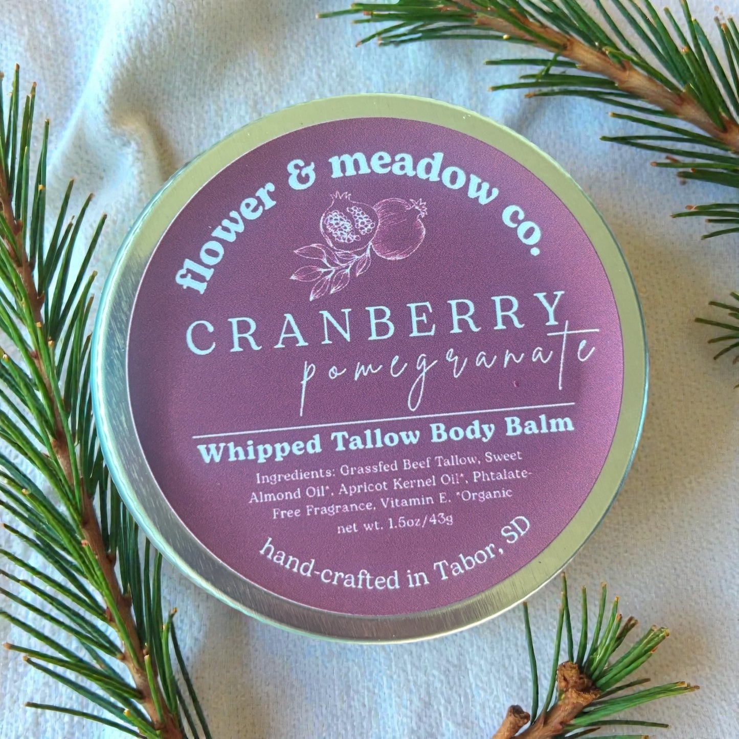 Cranberry Pomegranate Whipped Tallow Body Balm