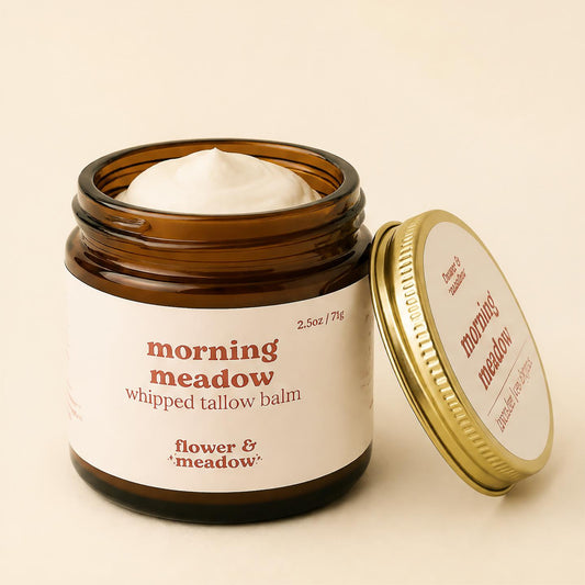 Morning Meadow Whipped Tallow Body Balm with Lavender and Eucalyptus