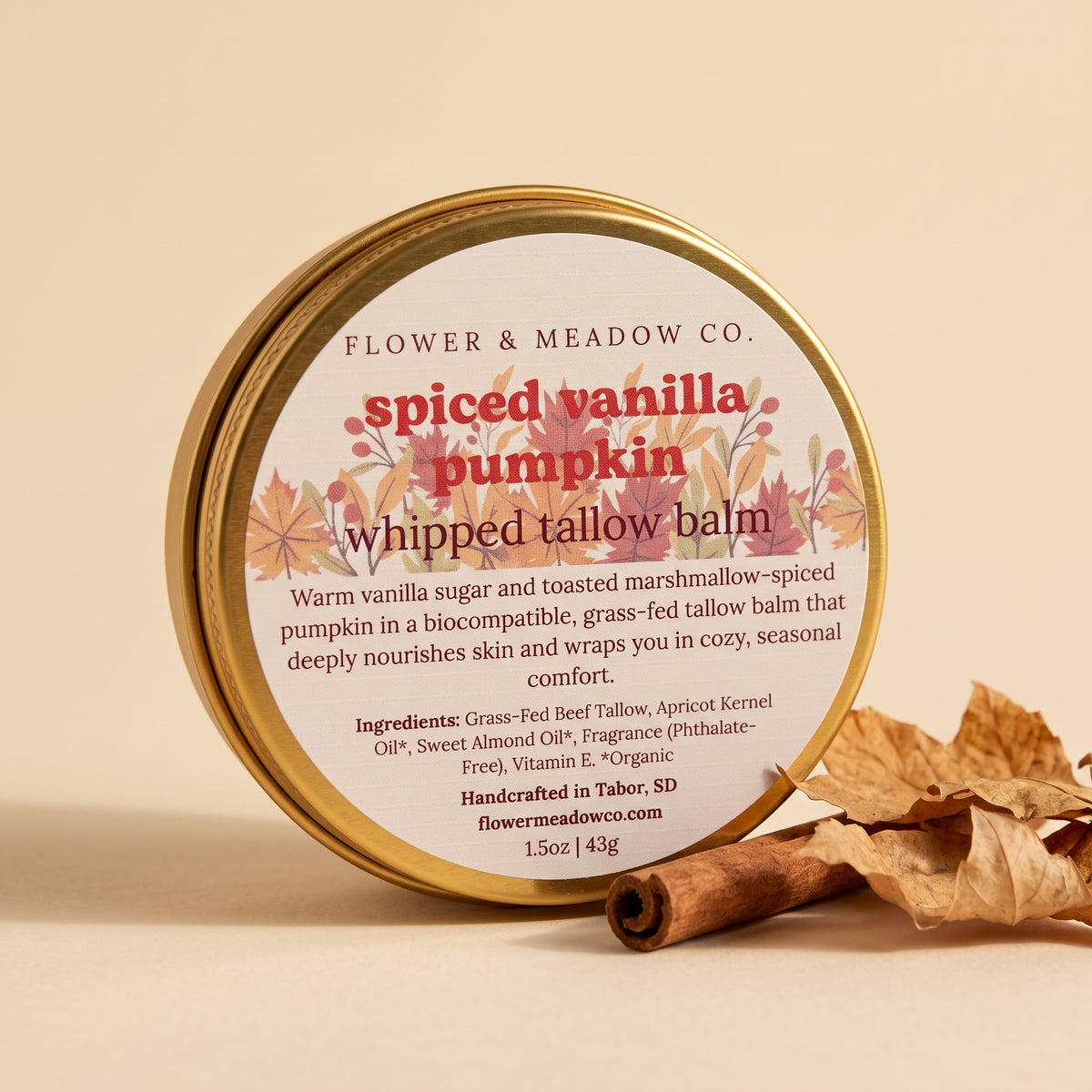 Spiced Vanilla Pumpkin Tallow Body Balm